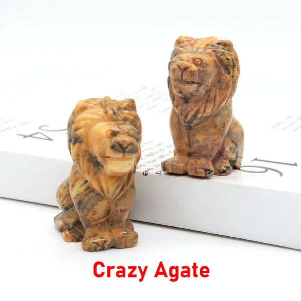 Mixed Crystal Lion Statues-ToShay.org