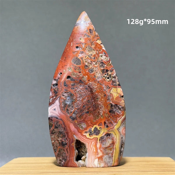 Red Lace Agate Torch-ToShay.org