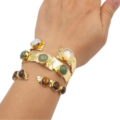 Mixed Crystal Cuff Bracelets-ToShay.org