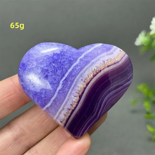 Purple Agate Heart-ToShay.org