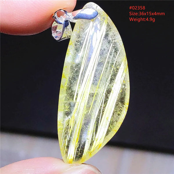 Gold Rutilated Quartz Pendant-ToShay.org