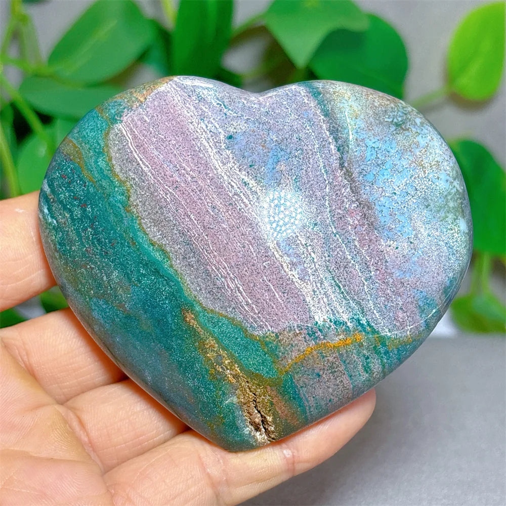 Green Ocean Jasper Heart-ToShay.org