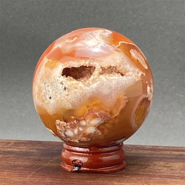 Red Cherry Blossom Agate Ball-ToShay.org