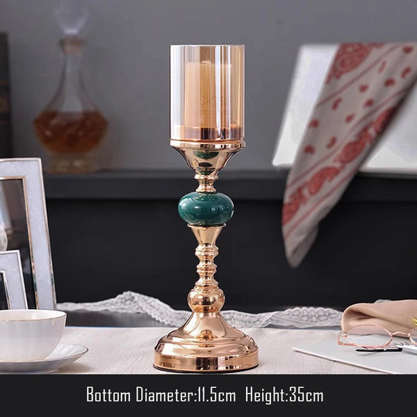 Gold Glass Candle Stands-ToShay.org