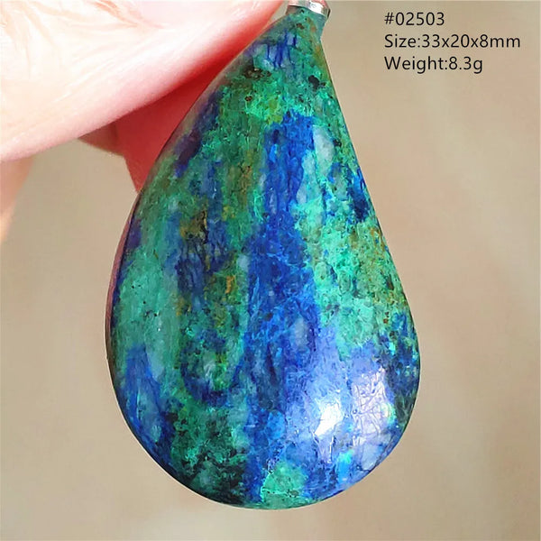 Blue Azulite Malachite Pendant-ToShay.org