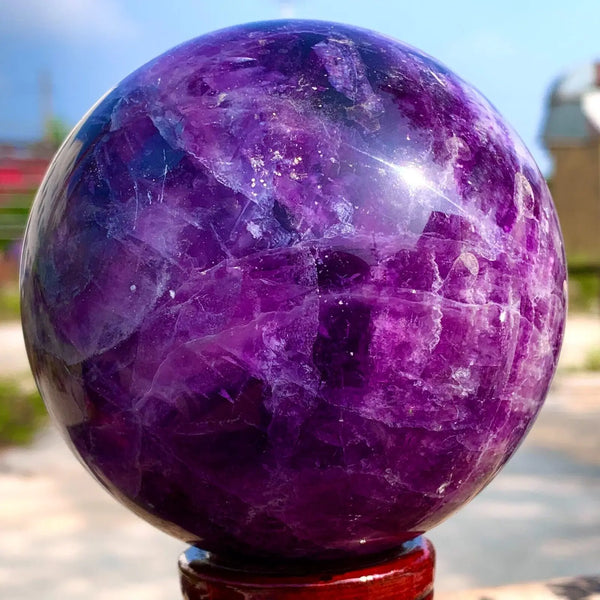 Purple Fluorite Quartz Ball-ToShay.org