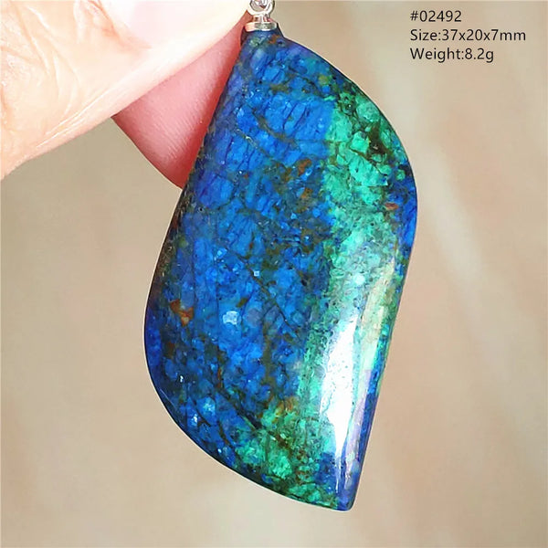 Blue Azulite Malachite Pendant-ToShay.org