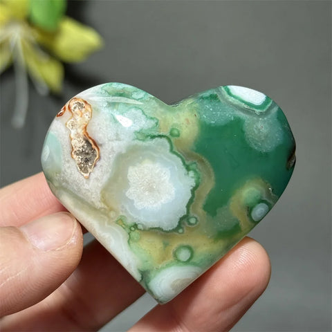 Green Cherry Agate Heart-ToShay.org