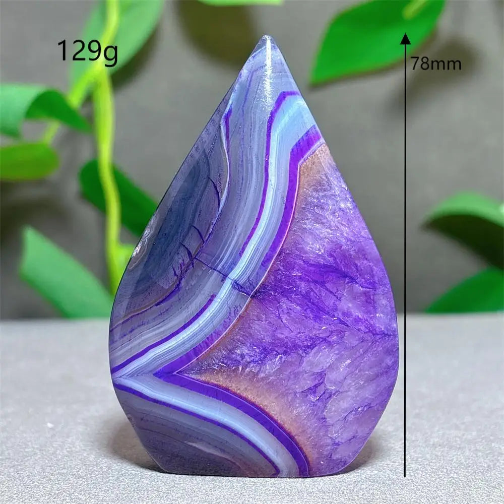 Violet Striped Agate Flame-ToShay.org