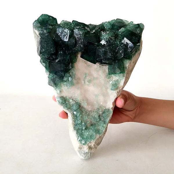 Green Fluorite Crystal Flower-ToShay.org