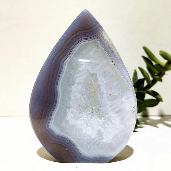 Blue Agate Geode Point-ToShay.org