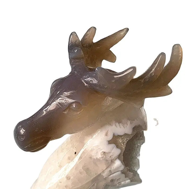 Brown White Agate Geode Deer-ToShay.org