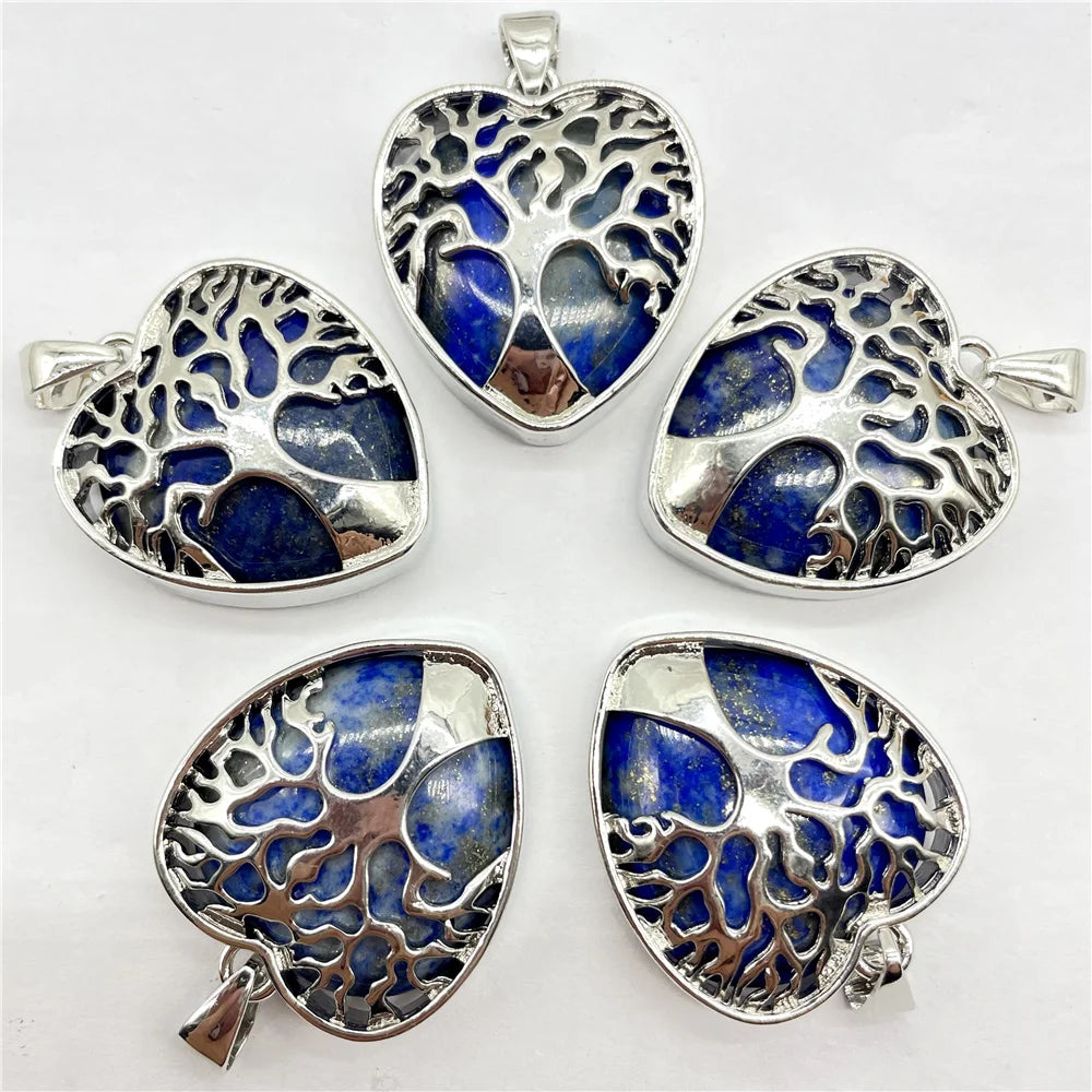 Mixed Crystal Quartz Tree Pendants-ToShay.org