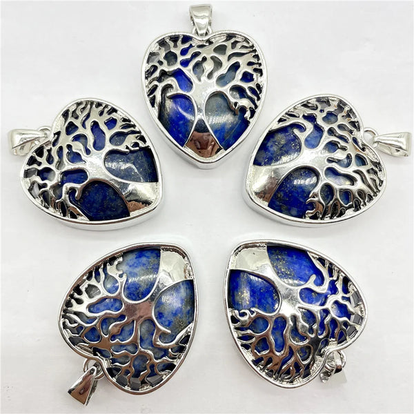 Mixed Crystal Quartz Tree Pendants-ToShay.org