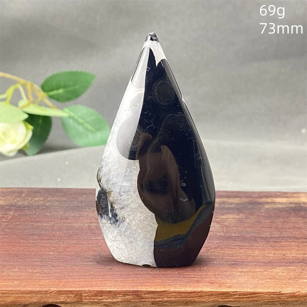 Black Striped Agate Flame-ToShay.org