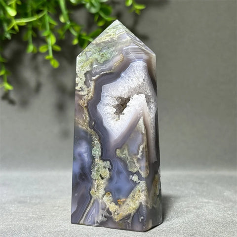 Green Aquatic Agate Tower-ToShay.org