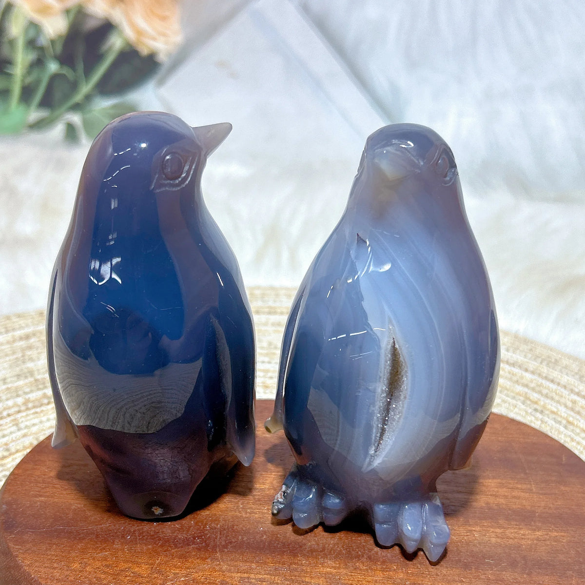 Grey Agate Geode Penguin-ToShay.org