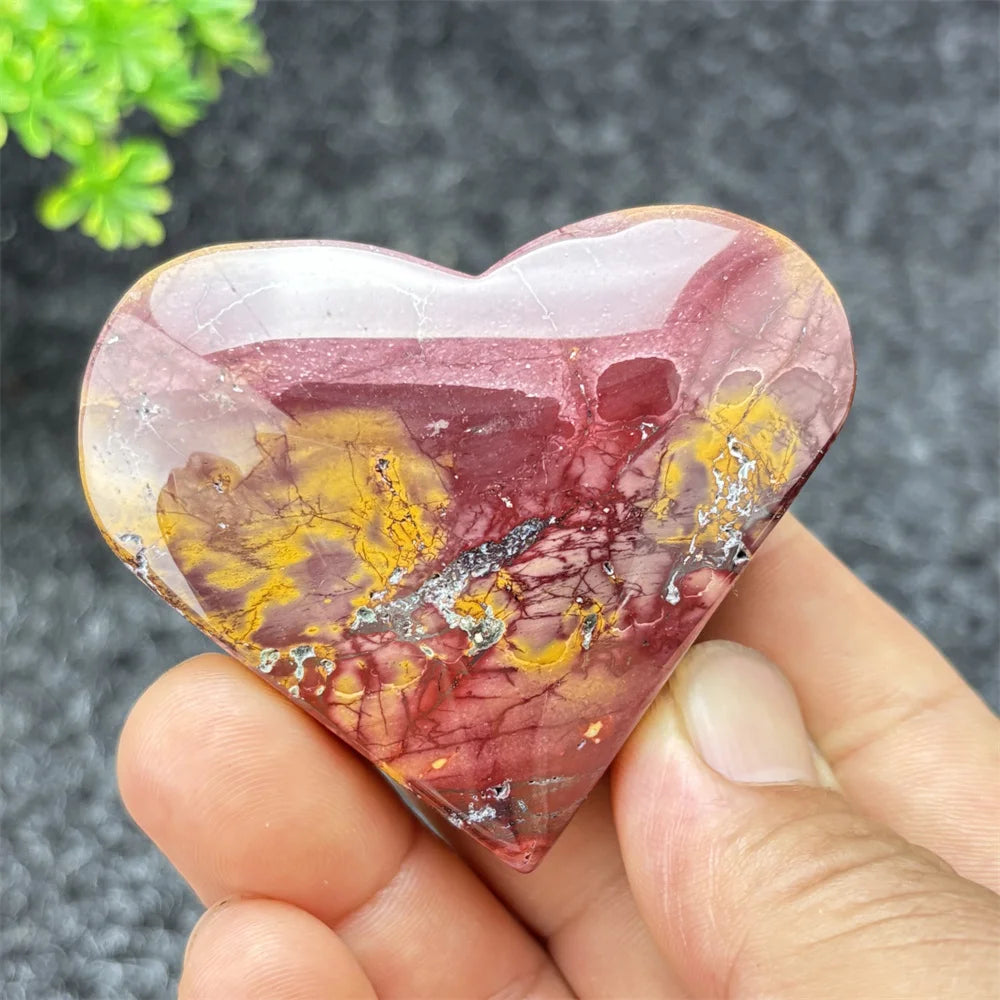 Yellow Moritzite Stone Heart-ToShay.org