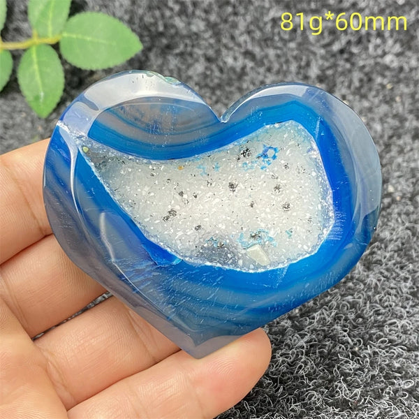 Blue Agate Geode Heart-ToShay.org