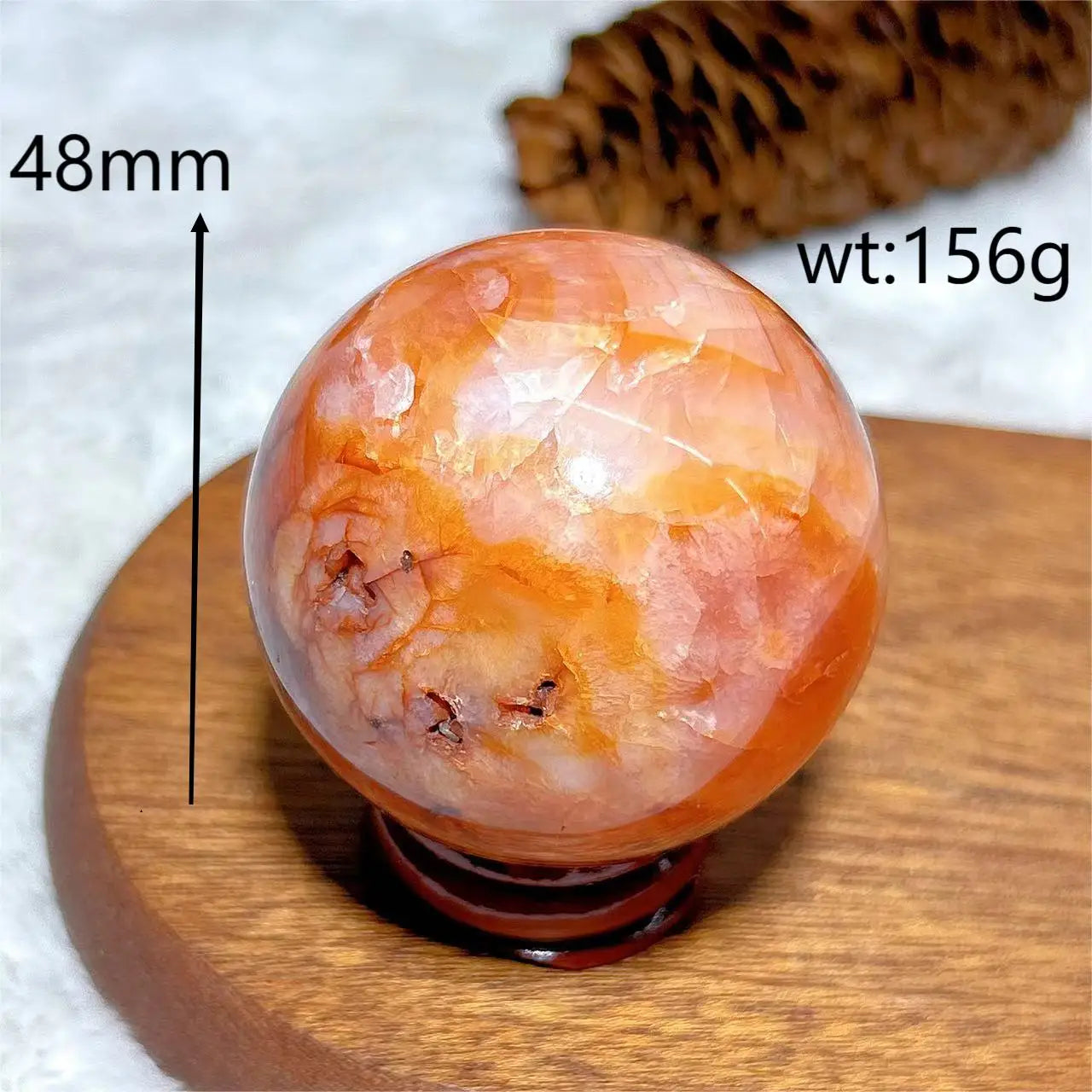 Red Carnelian Quartz Ball-ToShay.org