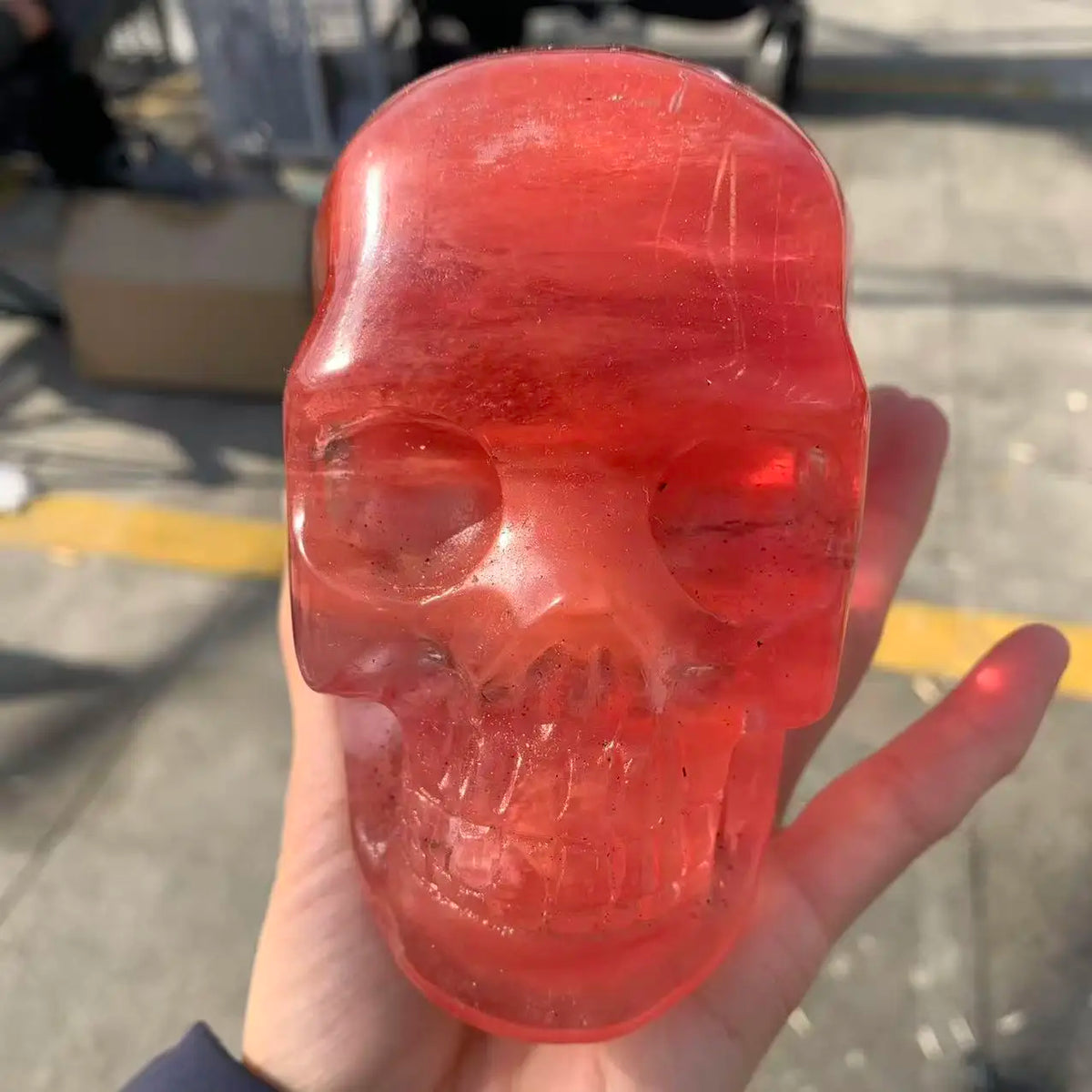 Red Watermelon Crystal Skull-ToShay.org