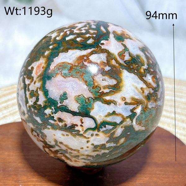 Carnelian Moss Agate Ball-ToShay.org