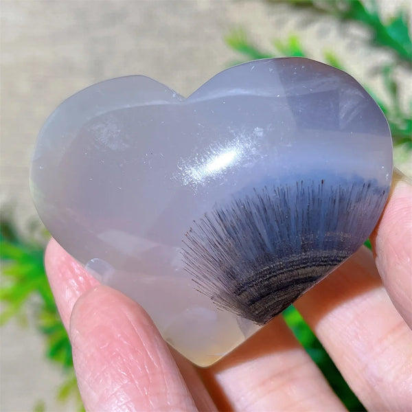 Yellow Hair Agate Heart-ToShay.org