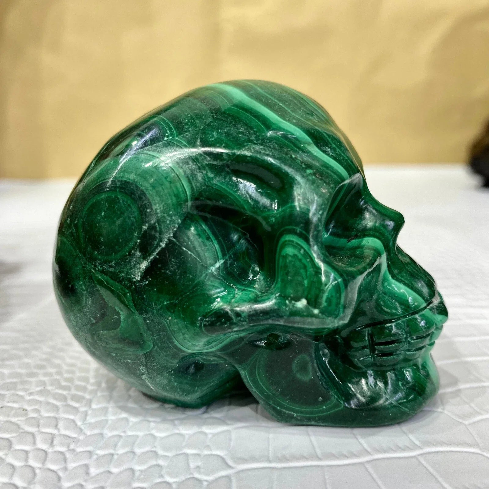 Green Malachite Skull-ToShay.org