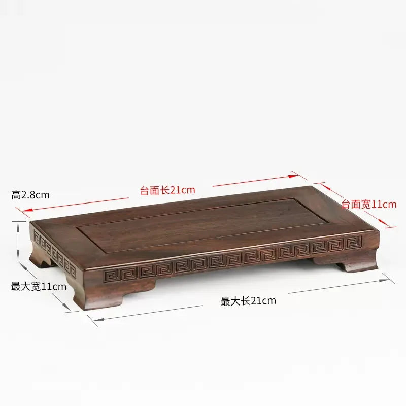 Mahogany Carved Wood Base-ToShay.org