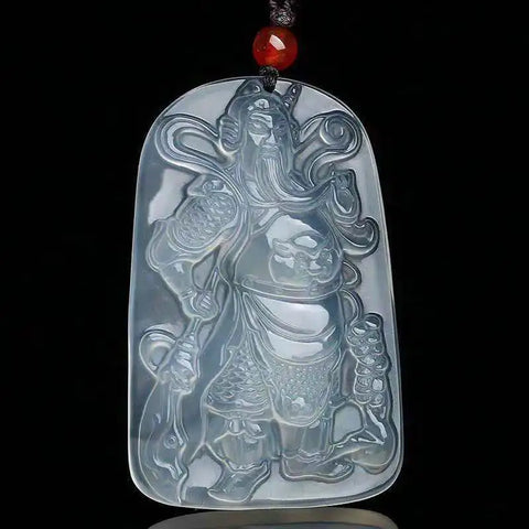 White Chalcedony Guan Gong-ToShay.org