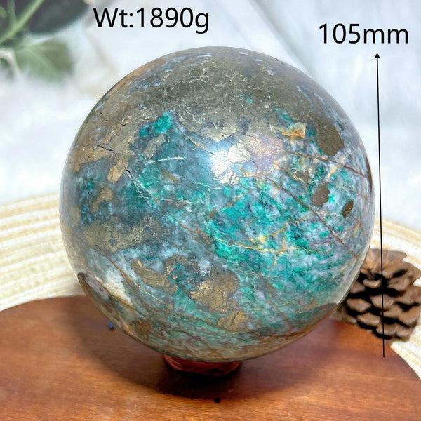 Blue Dioptase Pyrite Balls-ToShay.org