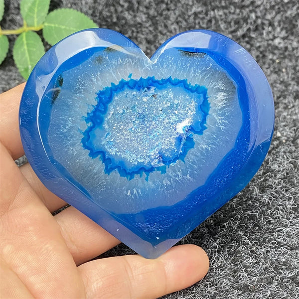Blue Agate Geode Heart-ToShay.org