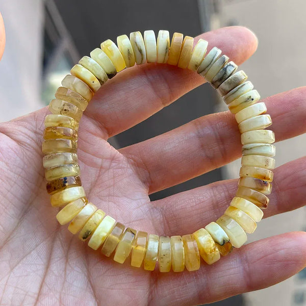 Yellow Amber Bead Bracelets-ToShay.org