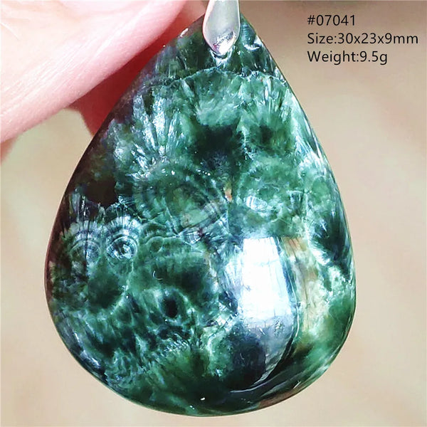 Green Seraphinite Pendant-ToShay.org