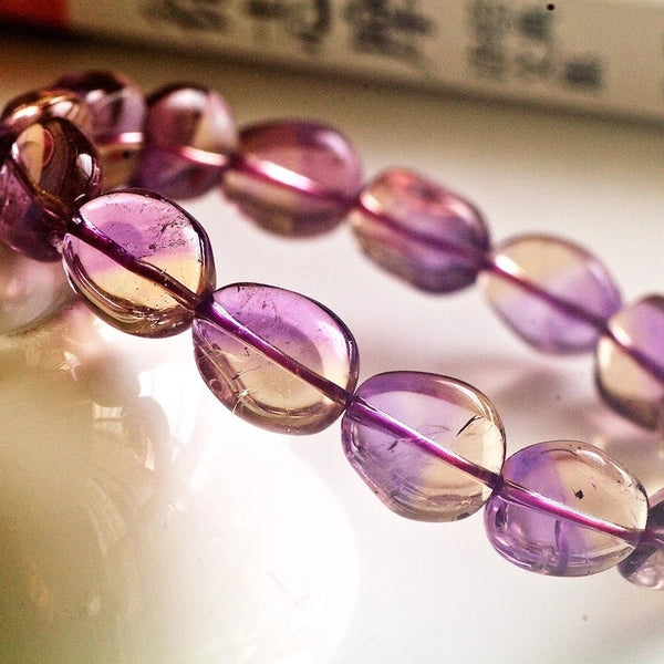 Purple Yellow Ametrine Bracelet-ToShay.org