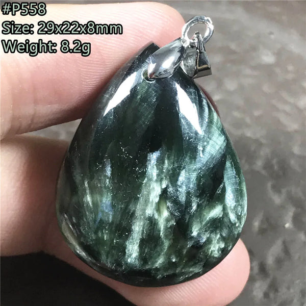 Green Seraphinite Pendant-ToShay.org