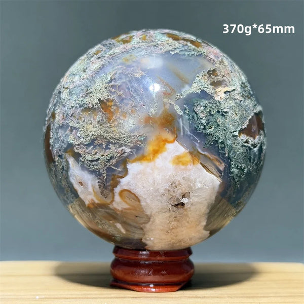 Red Moss Crystal Agate Ball-ToShay.org
