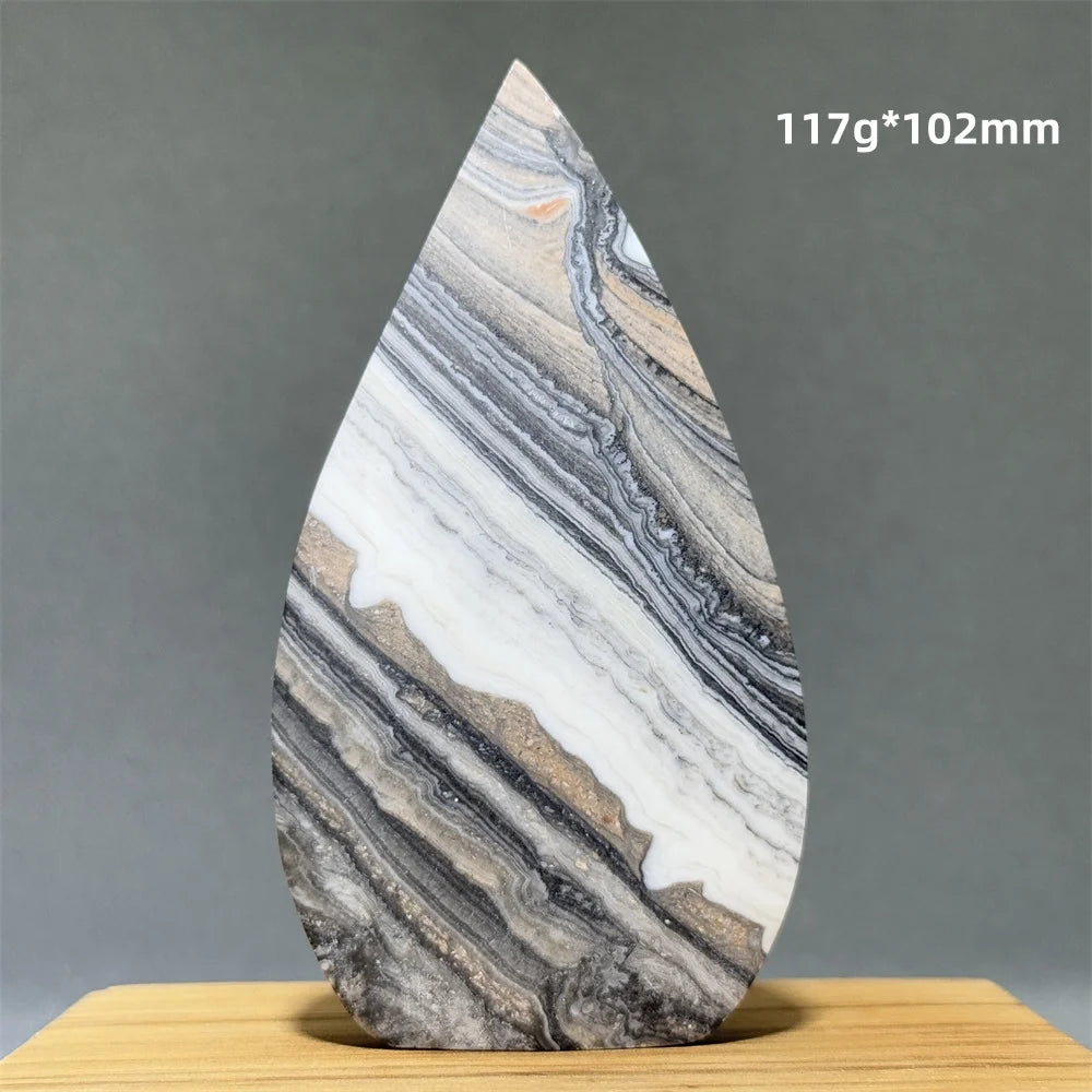 Grey Striped Agate Torch-ToShay.org