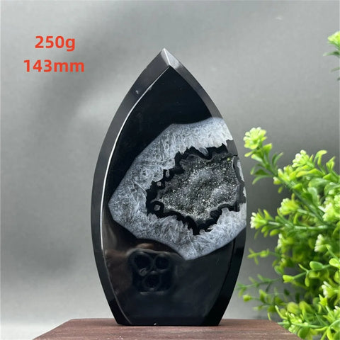 Black Onyx Geode Torch-ToShay.org