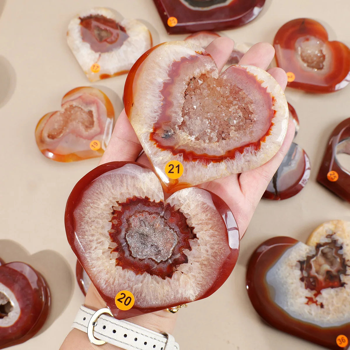 Red Agate Druzy Heart-ToShay.org