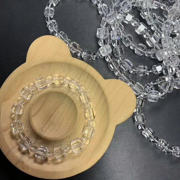 Clear Crystal Cube Bracelet-ToShay.org