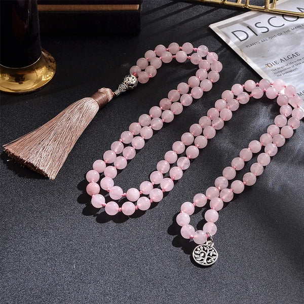 Pink Rose Quartz Necklace-ToShay.org