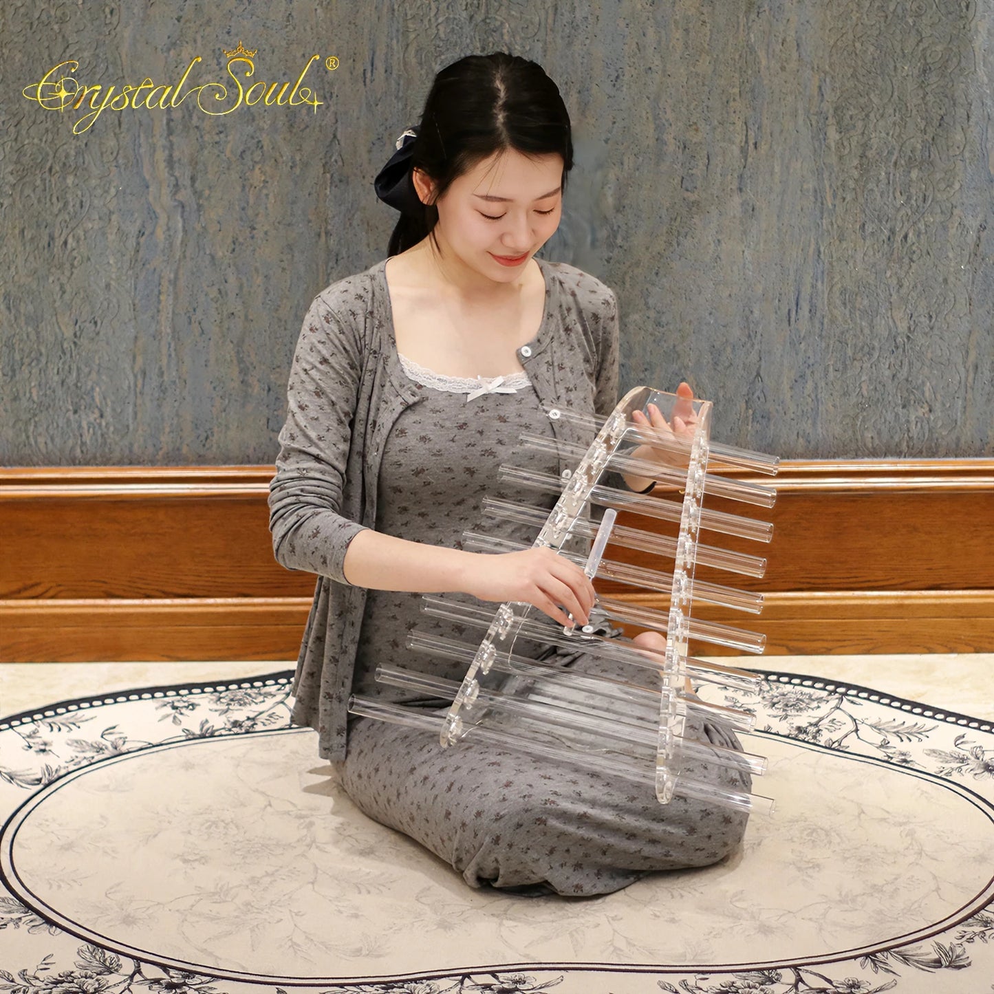 Clear Crystal Singing Harp-ToShay.org