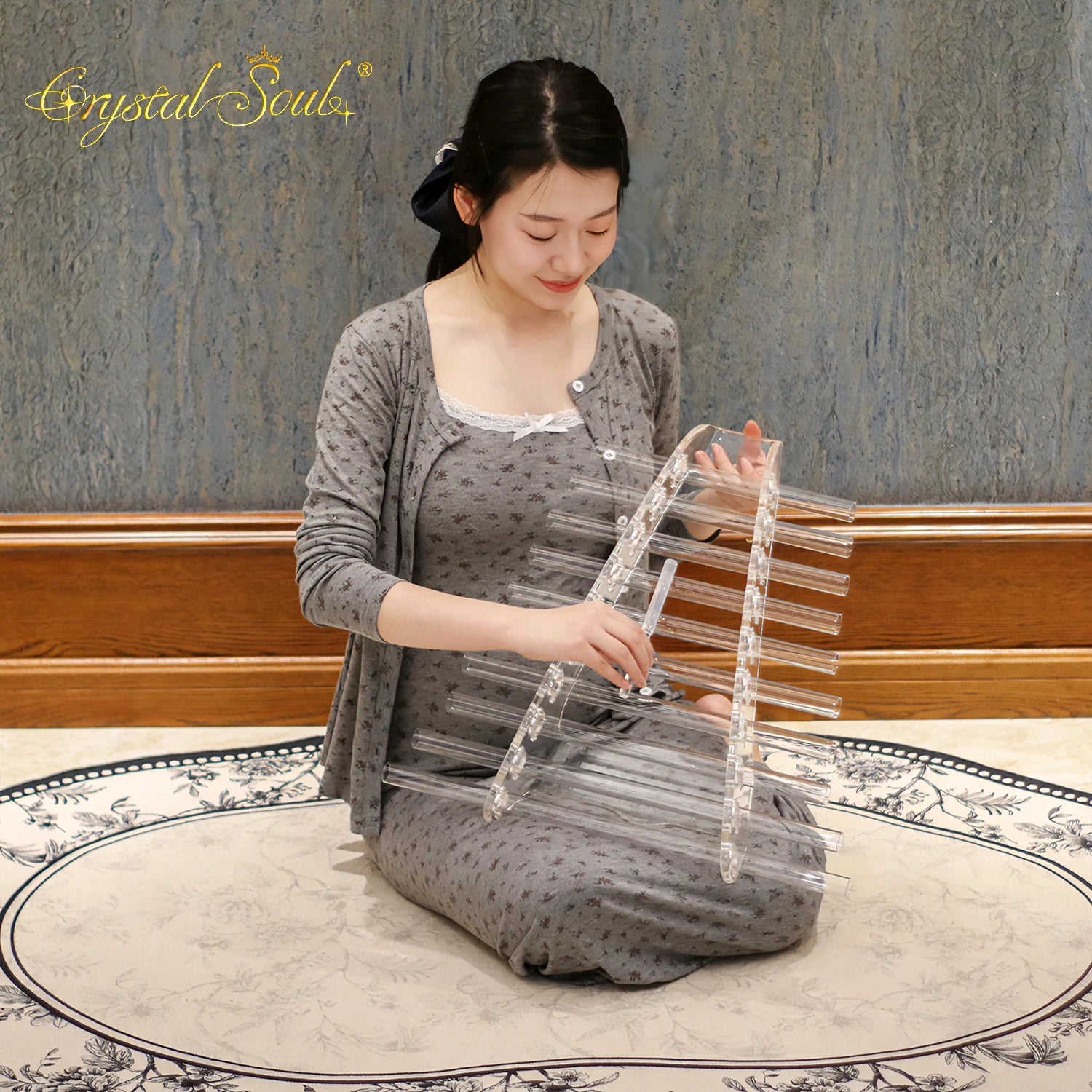 Clear Crystal Singing Harp-ToShay.org