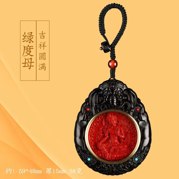 Red Cinnabar Buddha Pendant-ToShay.org