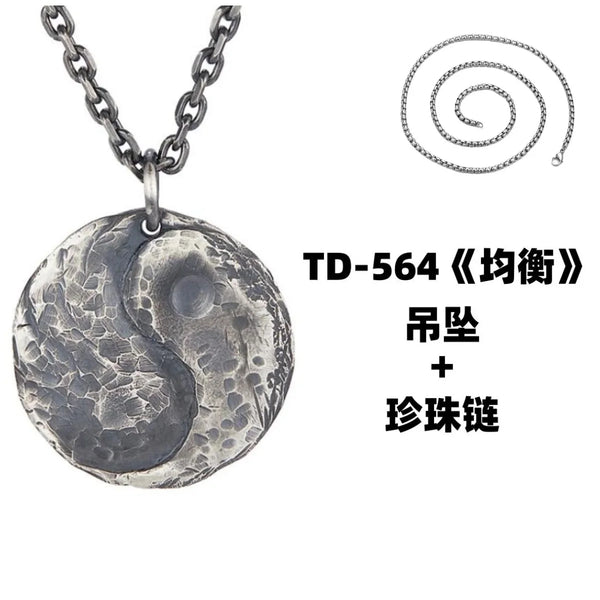Silver Yin Yang Pendant-ToShay.org
