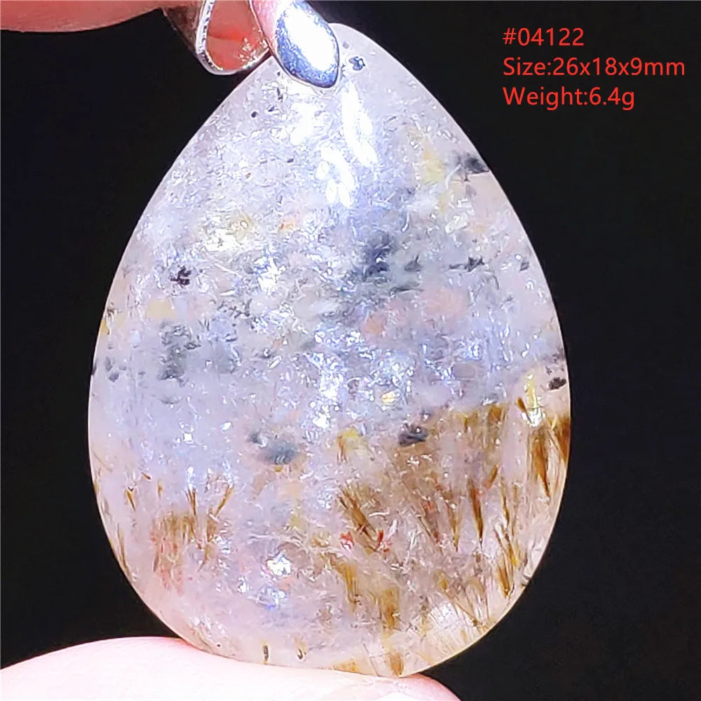 Purple Rutilated Auralite Pendant-ToShay.org