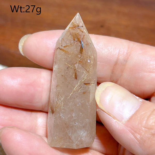 Gold Rutilated Crystal Point-ToShay.org