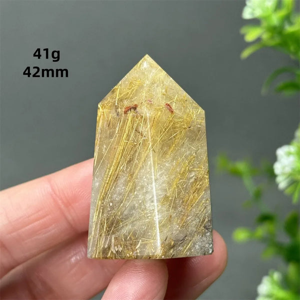 Gold Red Hair Crystal Point-ToShay.org