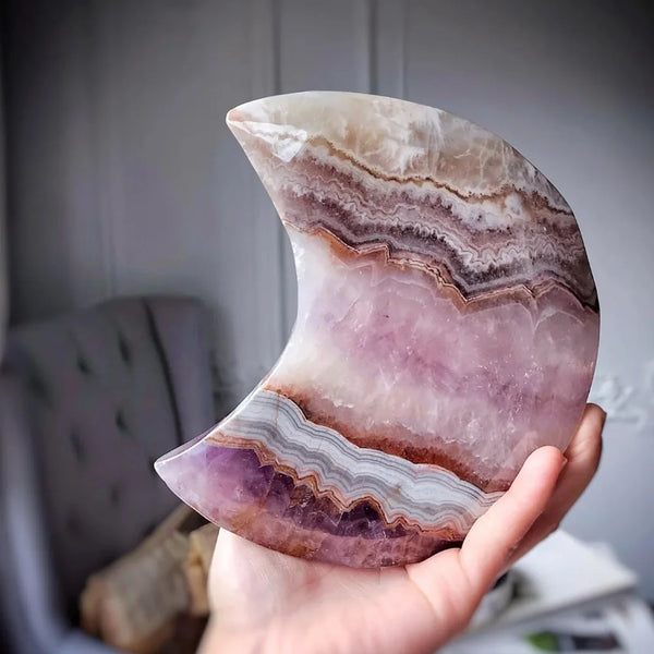 Purple Lace Agate Moon-ToShay.org